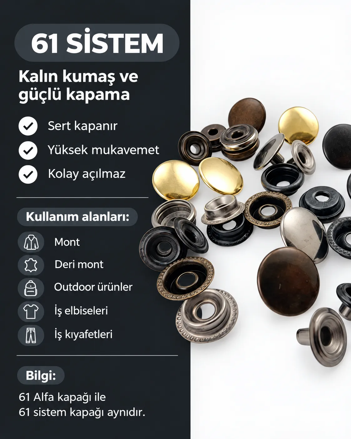 61 sistem çıtçıtlar